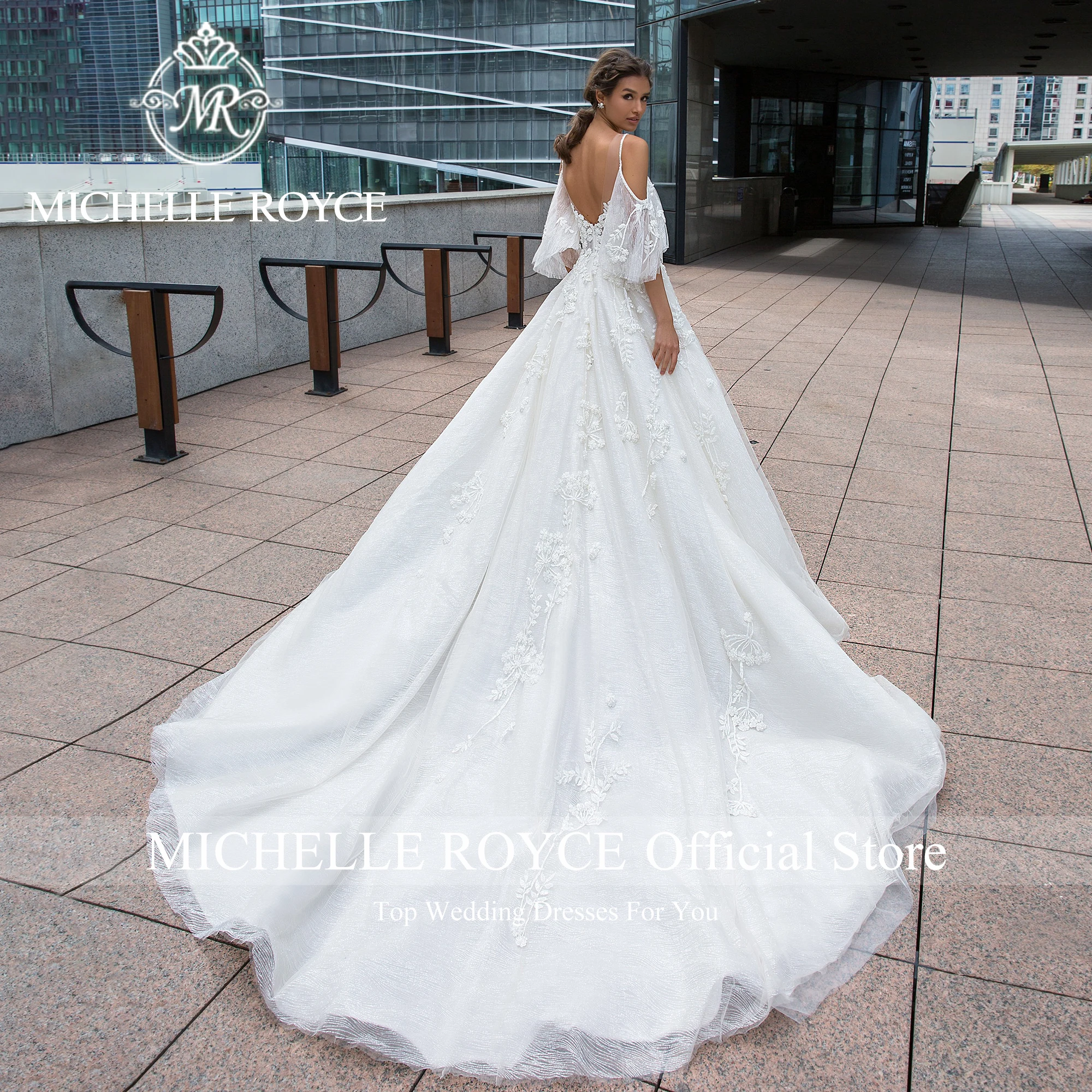 Michelle Royce Luxury Wedding Dresses For Women 2024 Bride Sweetheart Shining Beading Wedding Gown Vestidos Elegantes Para Mujer