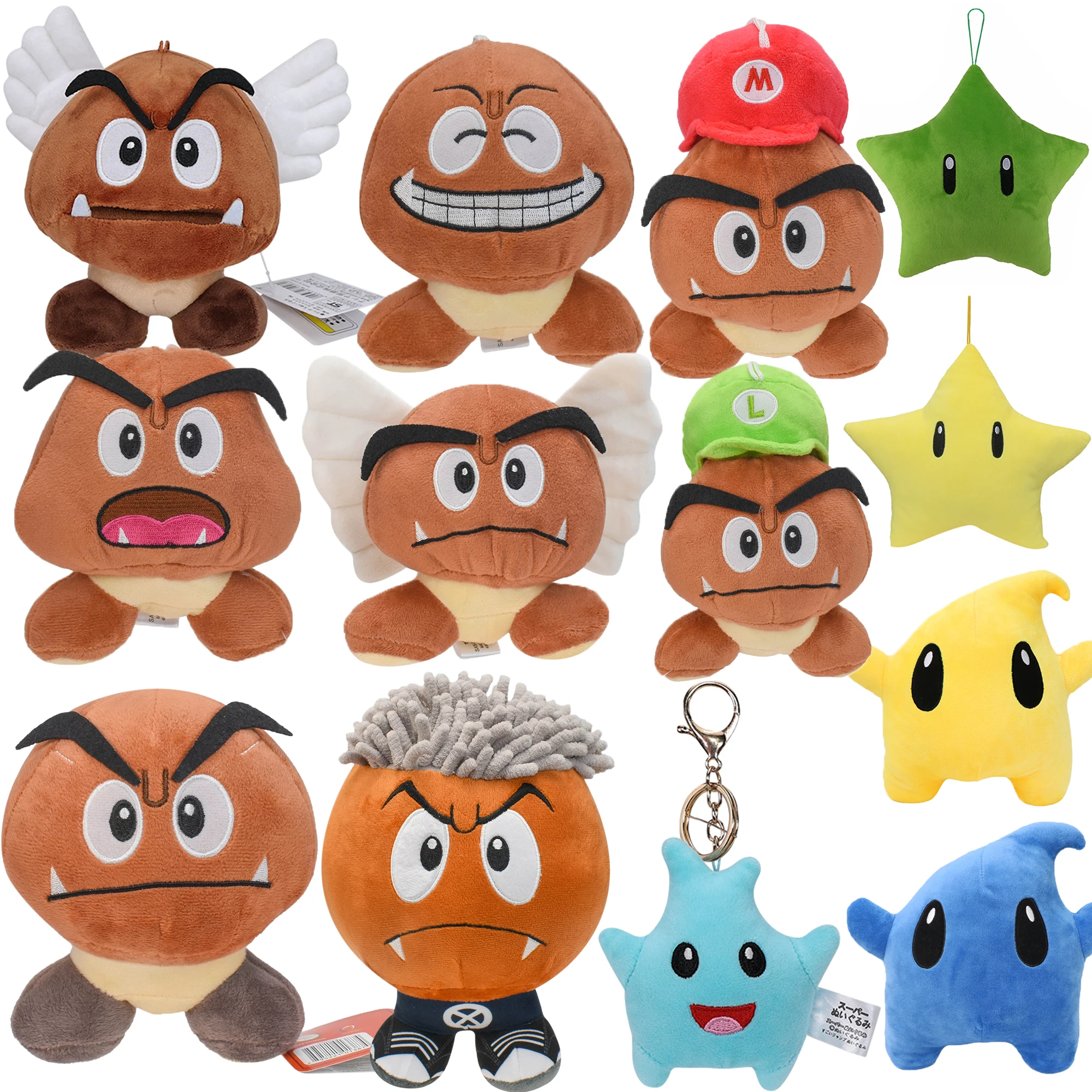 

Goomba Mario Bros Plush Ken Carson Goomba Toad Yellow Green Blue Super Star Stuffed Anime Animal Doll Birthday Gift For Kids