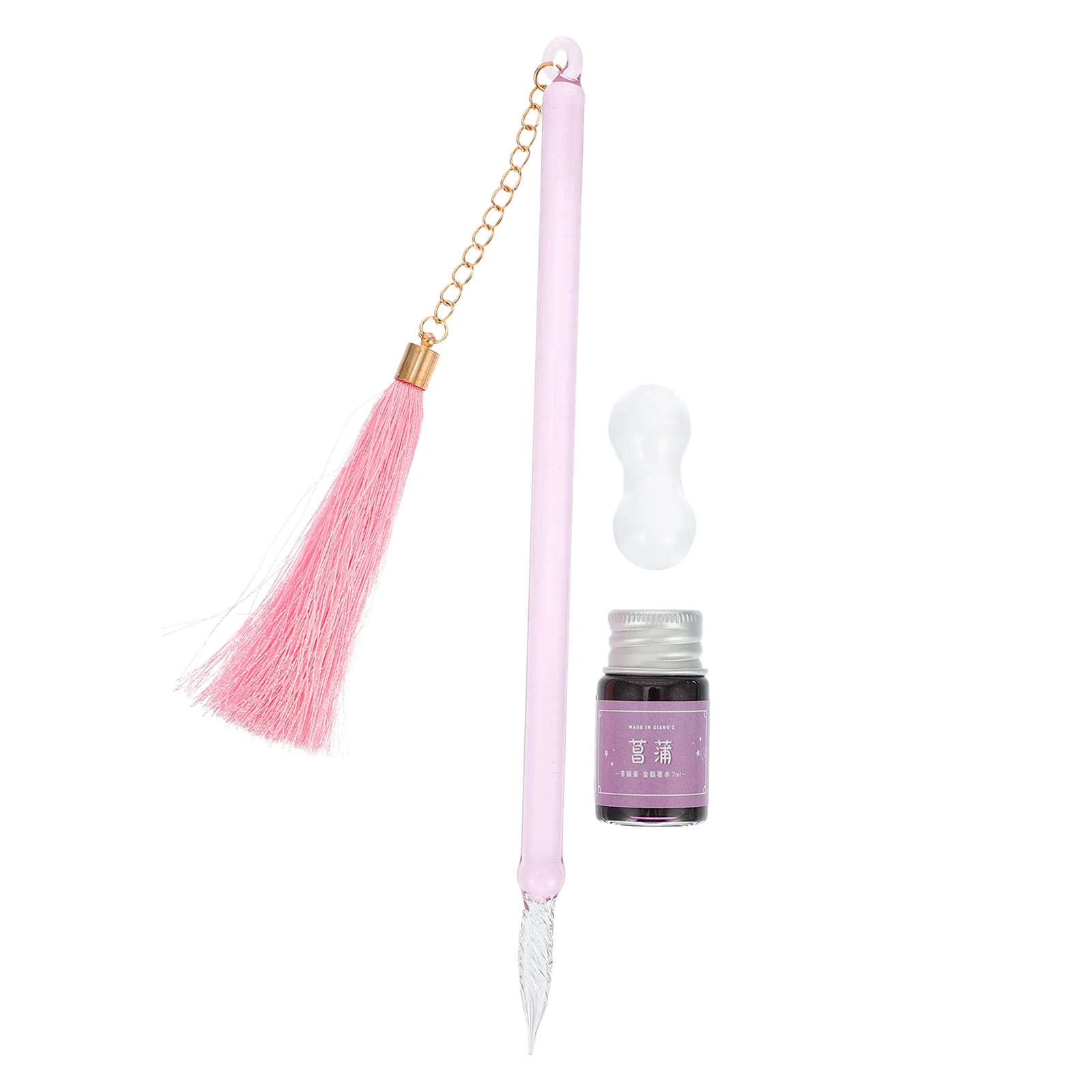 Handmade Glass Pen for Drawing Fashion Chic Dip Writing Tool Filling Ink Student Use Stylish Dipping