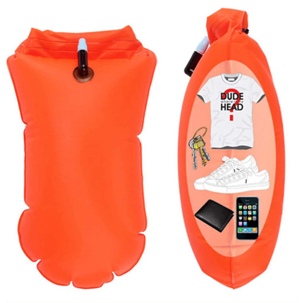 Waterproof Buoy Bag For Water Sport And Surfing Easy To Carry Scratch-proof Safety Swimming Buoy Bag Orange