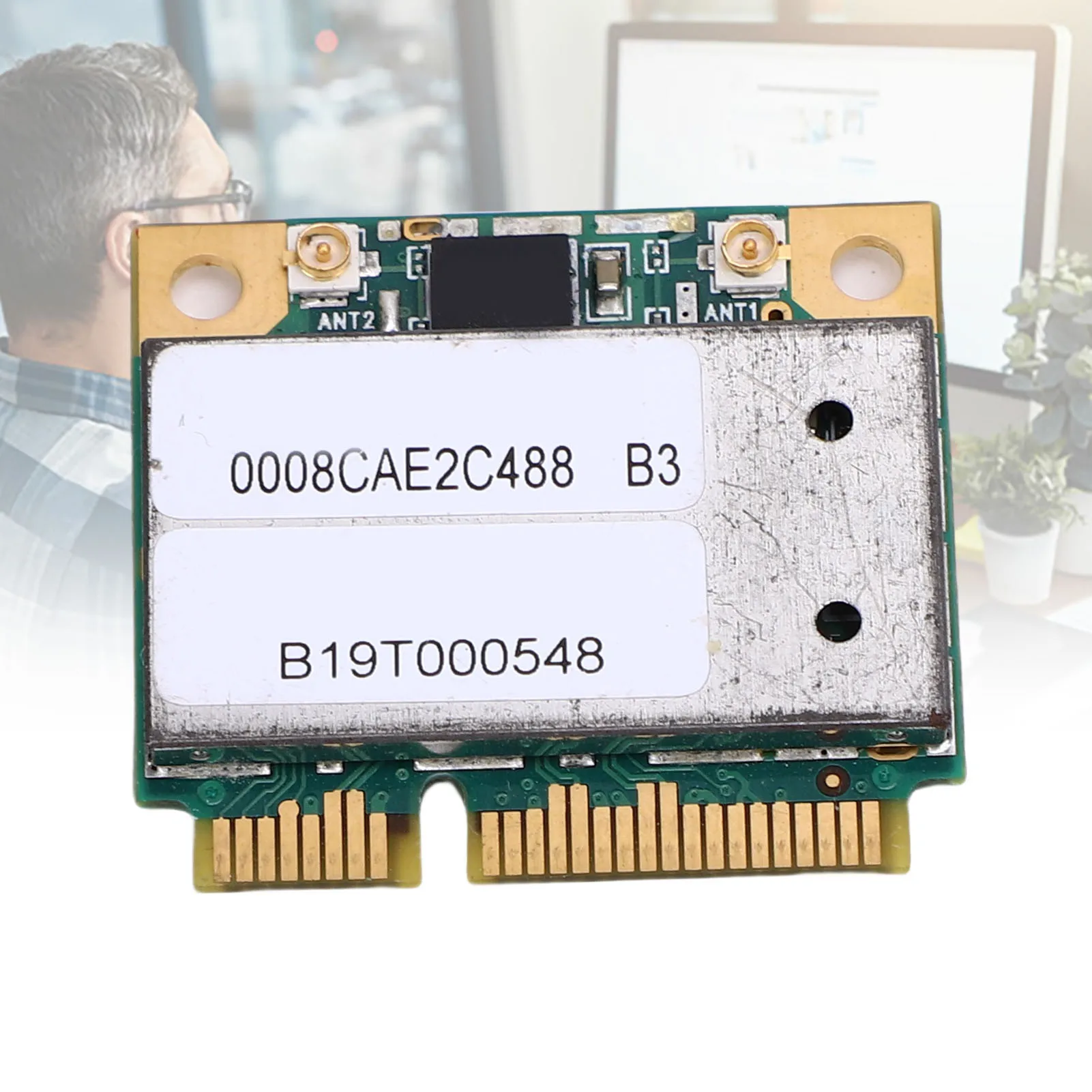Placa wlan sem fio pequena pci e 300mbps taxa de transferência 2.4ghz 5ghz 802.11 a b g n placa de rede wi-fi para laptops computadores desktop