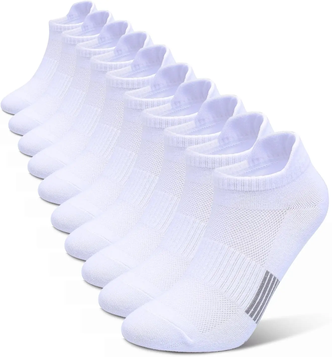 

Women's 10 Pairs Athletic Running Low Cut Socks Thin Cotton Soft Ankle Tab