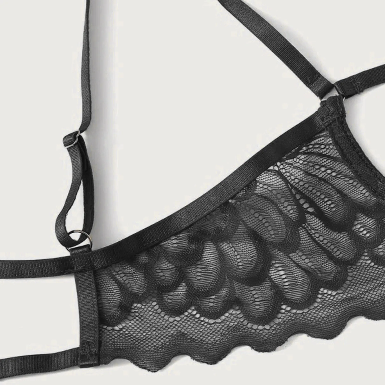 Sexy Mesh Underwear Women Body Female Lingerie Sexy Costume Hollow Out Bra Exotic Outfit Lace Intimate