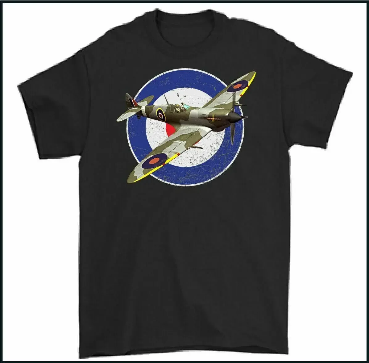 Battle of Britain  RAF Spitfire Supermarine Fighter T-Shirt. Summer Cotton Short Sleeve O-Neck Mens T Shirt New S-3XL