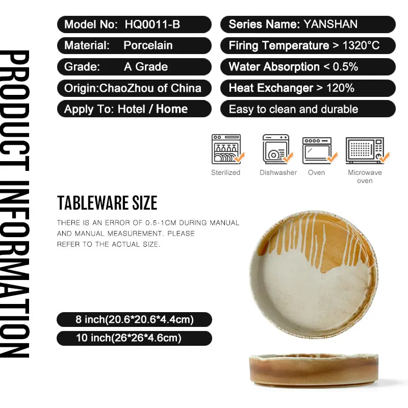 Factory Wholesale Ceramic Salad Deep Plate Catering Unique Irregular Edge Porcelain Dinner Pasta Plates for Hotel Restaurants