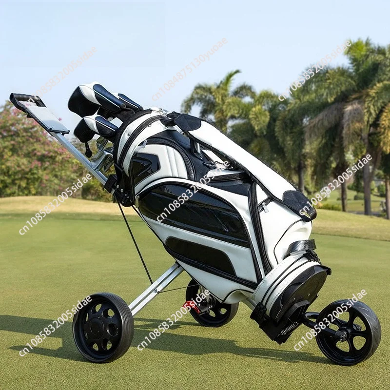3-Wheel Folding Stainless Steel Golf Cart with Golfer Seat