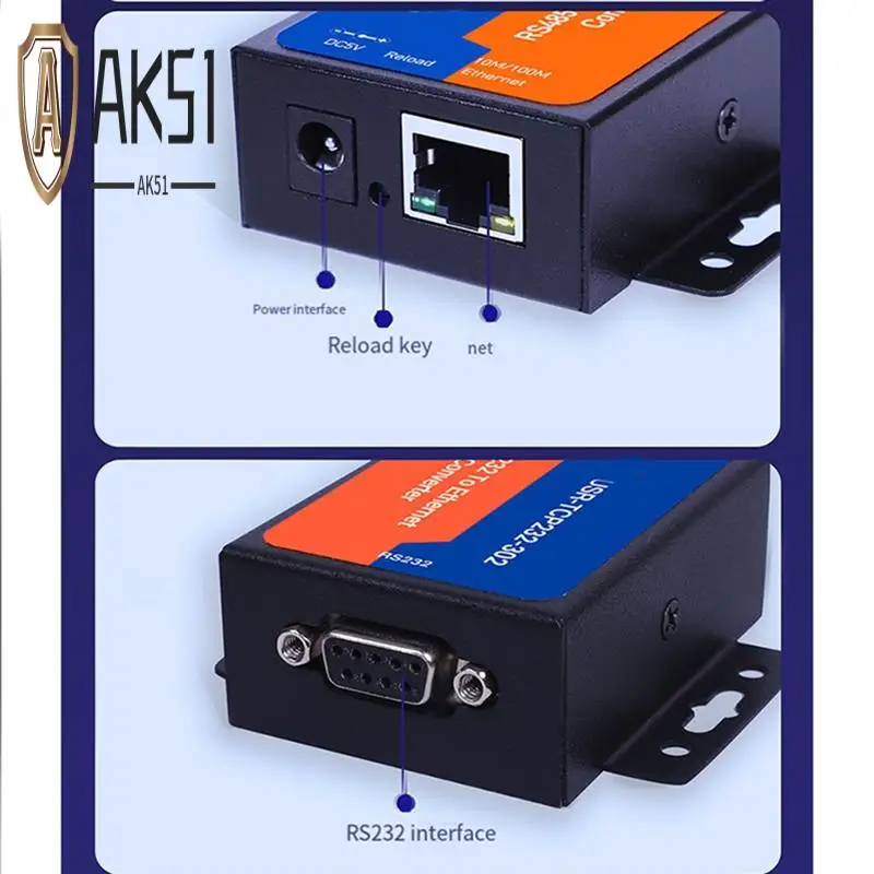 

AK51-USR Серверный модуль Ethernet USR-TCP232-302 Модуль сервера RS232 к Ethernet TCP IP Преобразователь Ethernet Поддержка DHCP/DNS