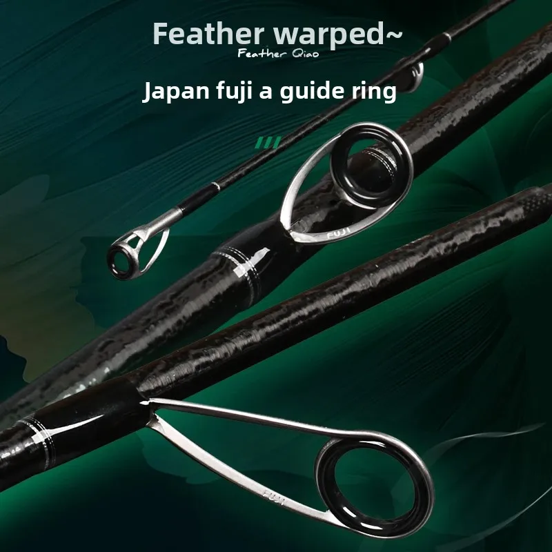 SAIVA FUJI أجزاء إغراء الصيد رود خفيفة عالية الكربون الغزل إغراء الصب الصيد Rod2.28m 2.43m 2.58m ل القاروص