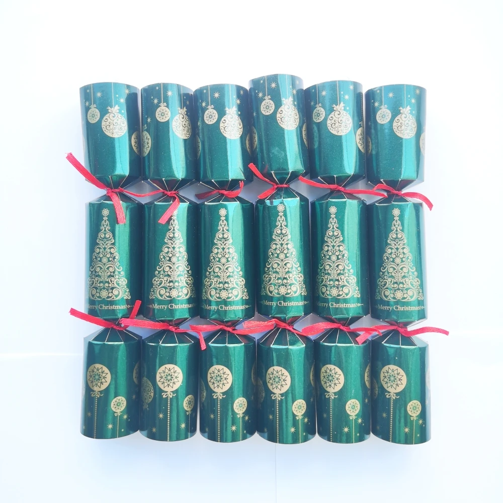 8 inch Christmas Cracker Set of 6pcs, Christmas Cracker Snaps, Christmas Poppers,Santa Claus Father Christmas Free Shipping