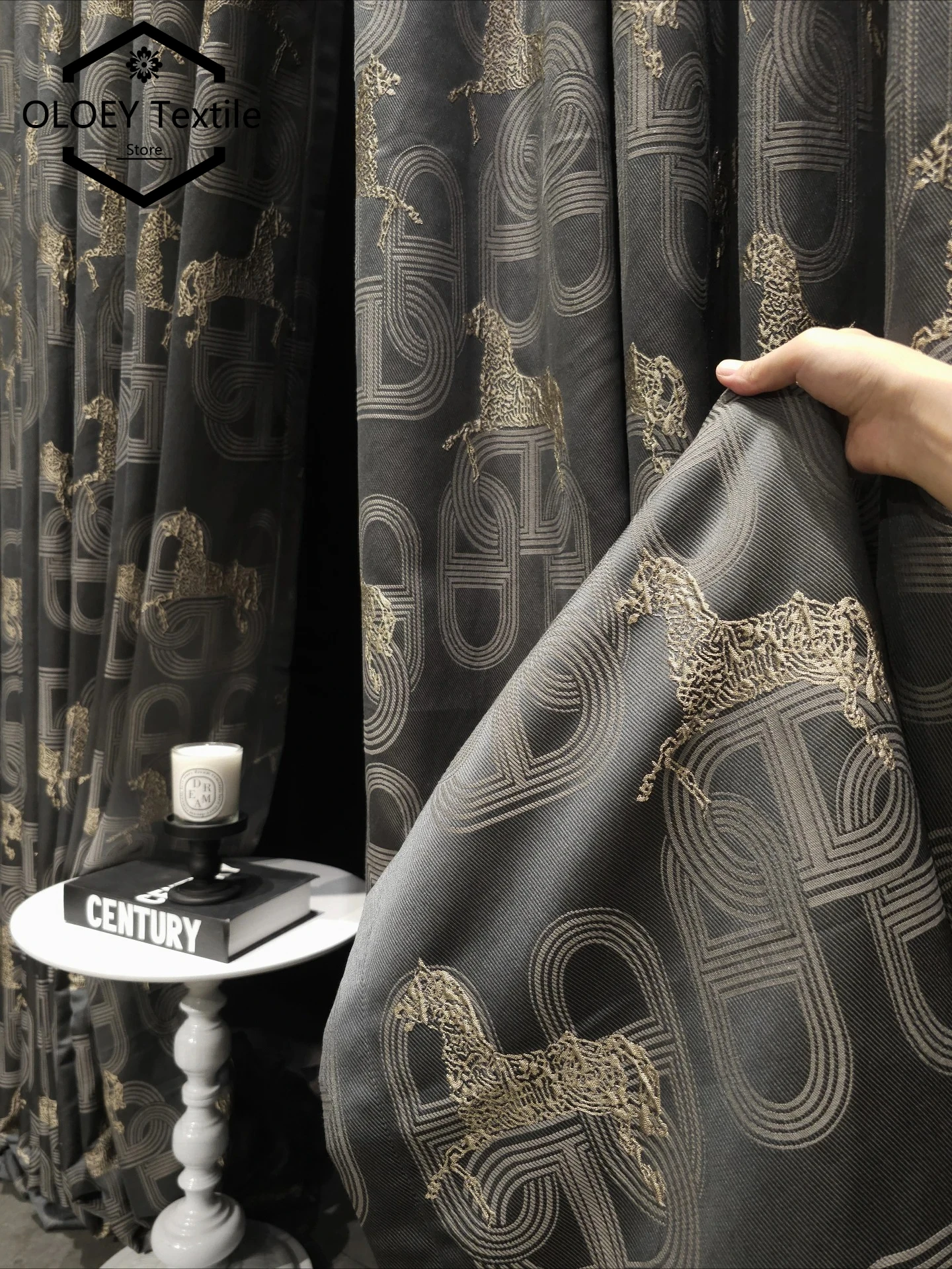 

New French Light Luxury Precision Embroidered High End Curtains for Living Room Bedroom Villa Thermal Insulated Drapes Custom