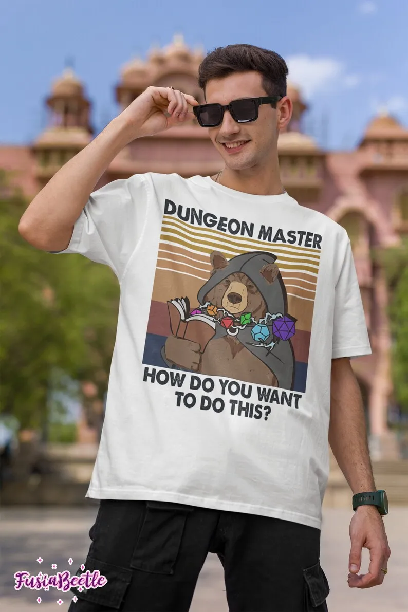 Bear Dungeon Master كيف تريد أن تفعل هذا القميص الكلاسيكي Dungeon وقميص Dragon قميص DnD Player #4
