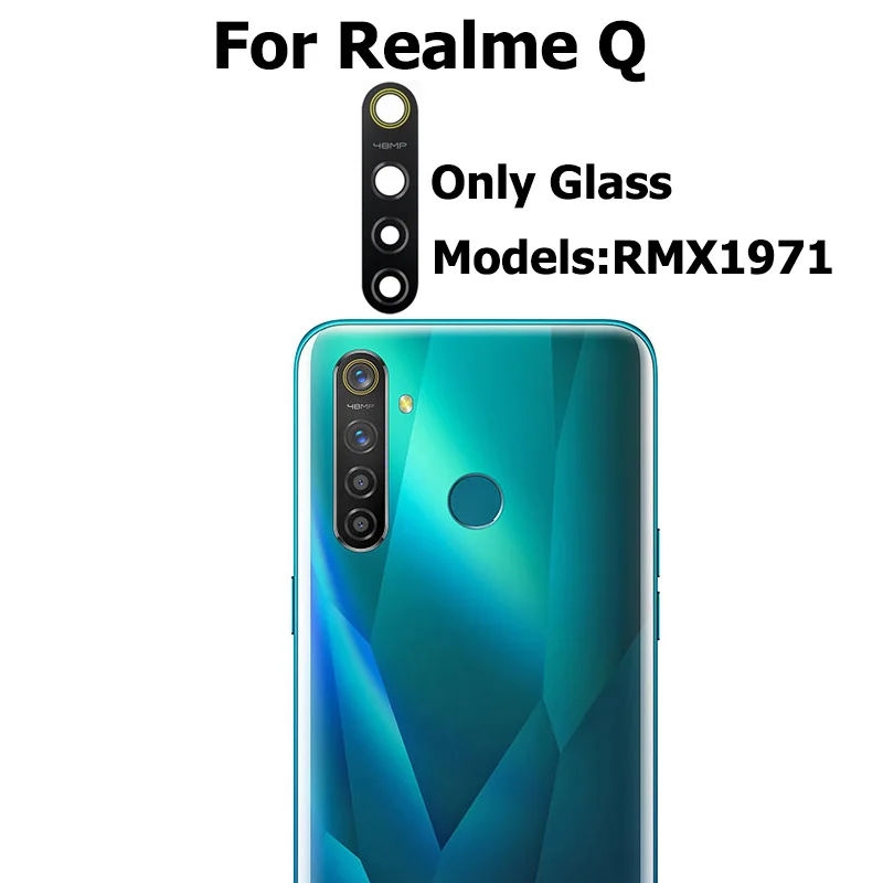 Rear Camera Lens For Realme Q2 Q2i Q3 Q3i GT Neo Pro 4G 5G Back Camera Glass With Adhesive Sticker Replacement Parts