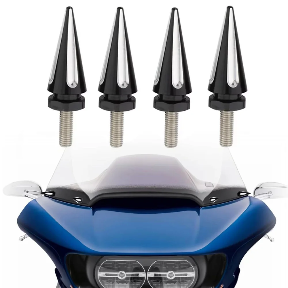 

4pcs Motorcycle Fairing Screws Windshield Spike Bolts For Harley Touring Road Glide FLTRX Ultra FLTRU Special FLTRXS 1998-2025