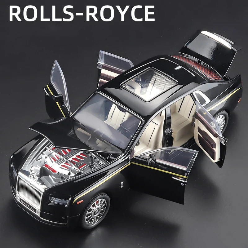 

1:20 Rolls Royce Phantom Alloy Car Toy Car Metal Collection Model Car Sound and light Toys For Children Birthday gift