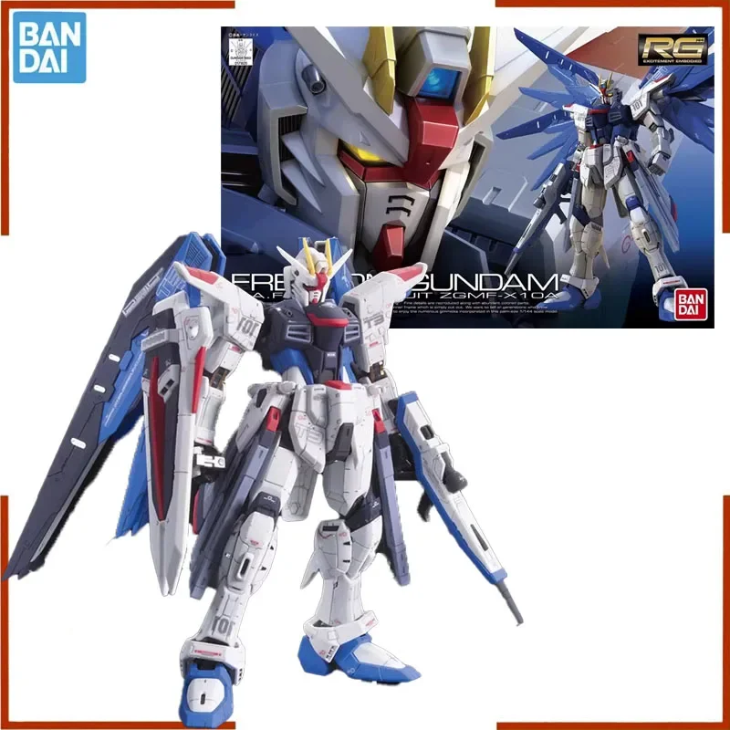 

Bandai Original RG 1/144 GUNDAM Anime Model ZGMF-X10A FREEDOM GUNDAM Action Figure Assembly Model Toys Gifts for Children