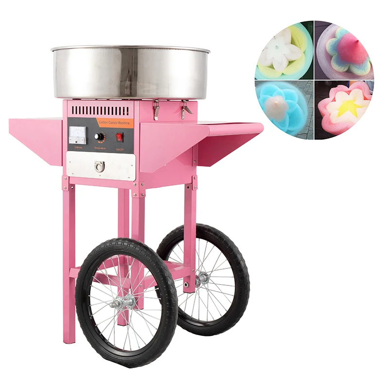 

Factory Direct Sales Burst Cotton Candy Machine Commercial Automatic Cart Sugar Cotton Thread Machine