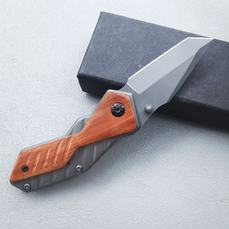 Camping Outdoor Portable Folding Knife for Men Portable Self Defense Survival Steel Multitool Pocket Outdoors Knives for Fishing