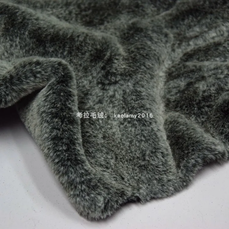 Plush Fabric By The Yard for Clothing Coats Diy Sewing Plain White Black Imitation Rabbit Fur Thickened Winter Cloth Luster Soft