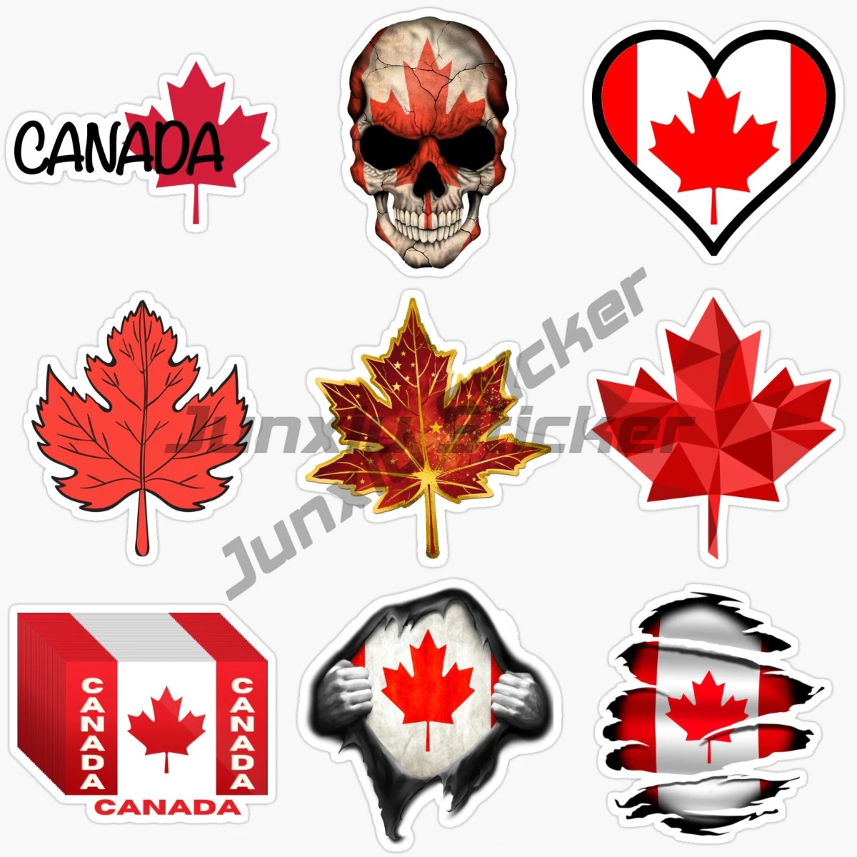 

Canadian Flag Stickers Various Size Canada Maple Leaf Graphics for Cars Truck Window Laptop Motorcycle Vinyl Decals Accessories