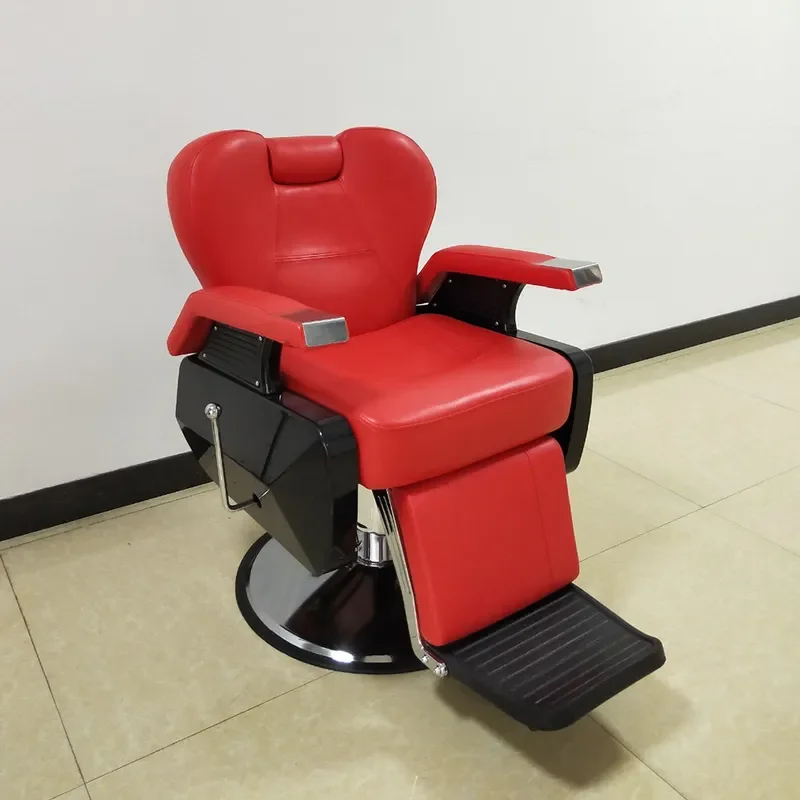Manufacturer Salon Chair for Hair Cutting Shaving Perm and Dyeing Reclining Barber Chair with Oil Head Function
