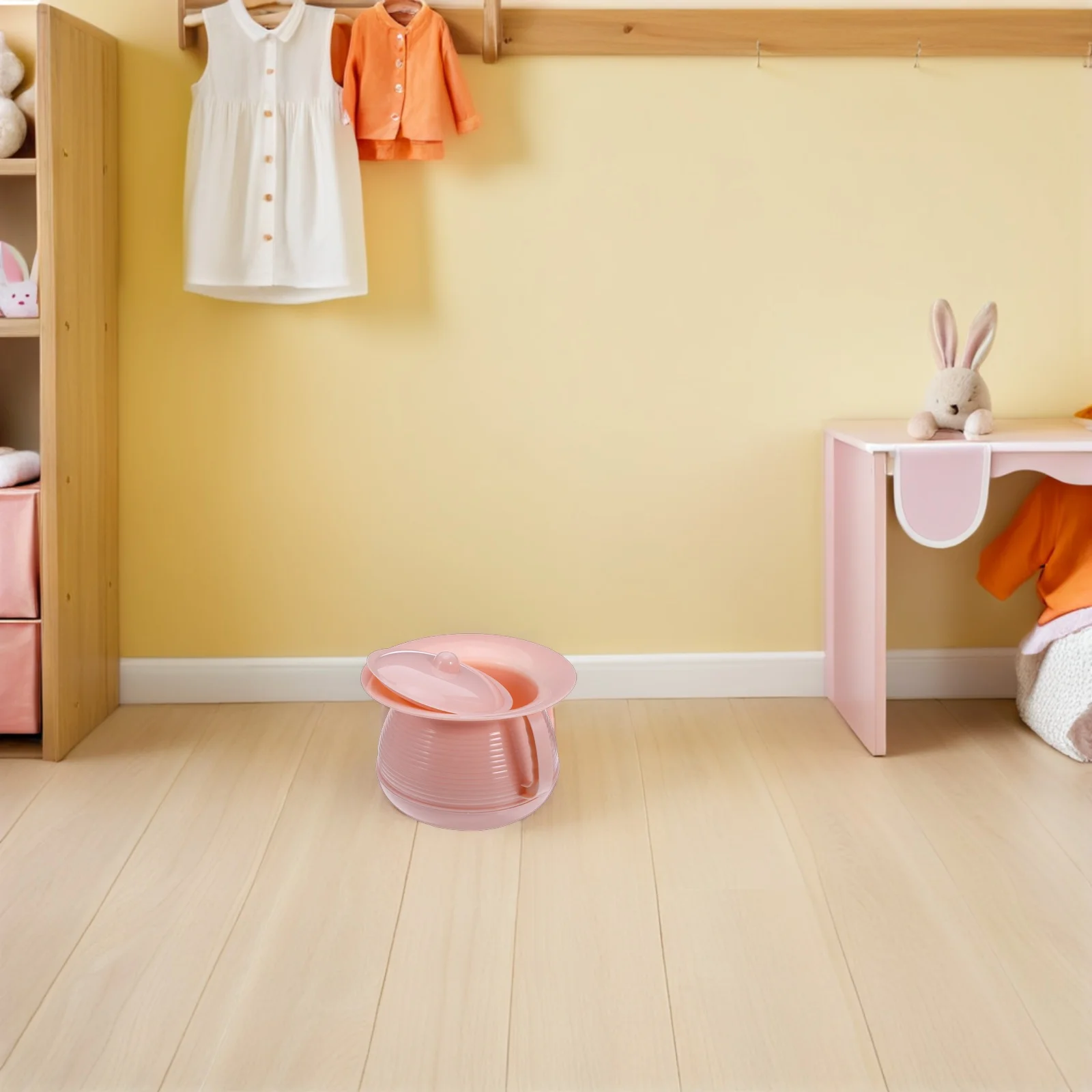 

2Pcs Portable Chamber Pot Toilet with Lid Handle for Kids Toddlers Elderly Travel Emergency Potty Training Adult Portable Toilet