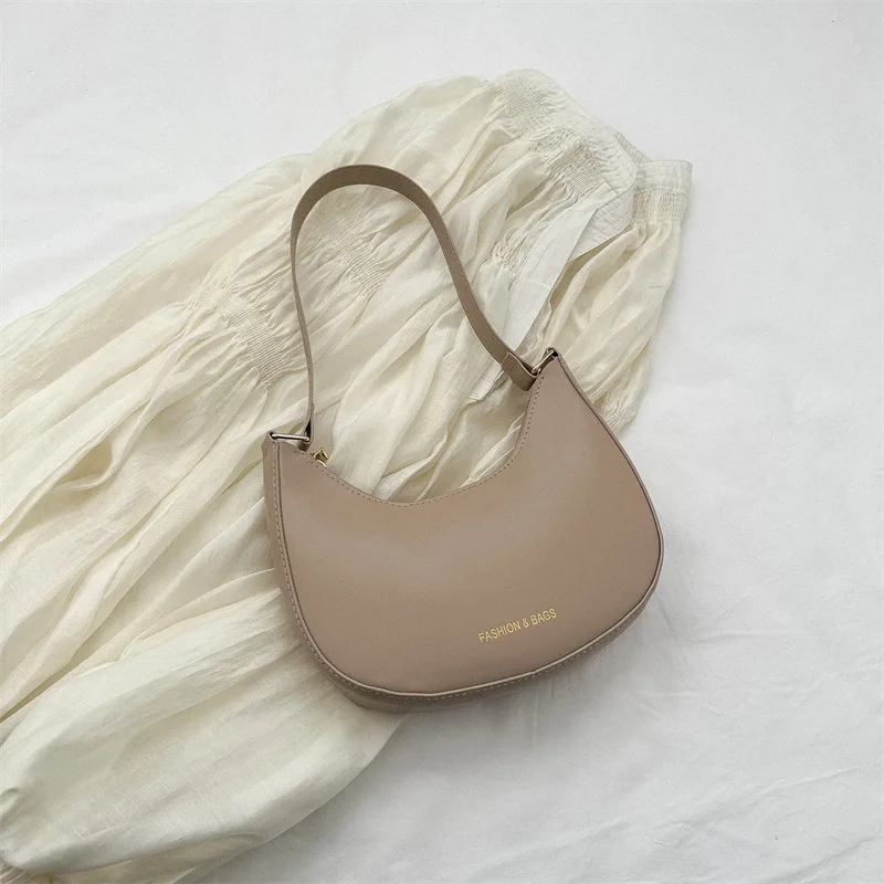 Bolsos de hombro de diseño de lujo para mujer, bolso Hobo de media luna, bolsos de marca a la moda para mujer, bolso de mano pequeño de cuero de vaca