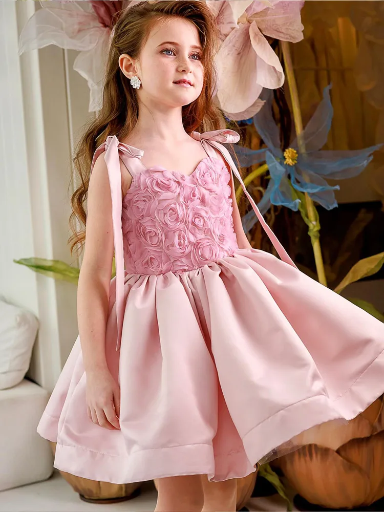 Neues Kinder-Ballkleid für Gastgeberinnen, Klavieraufführungen, Geburtstage, Hochzeiten, Blumenmädchen A5037 Großhandel Mädchen-Abendkleider – Detail 6