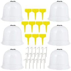 6 Pcs Plant Protection Cover Greenhouse Dome Round Labels Gardening Pvc Bell Indoor