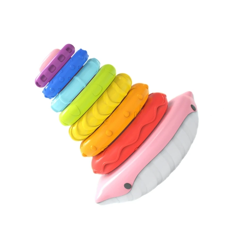 Toddler Stacking Toy Early Educational ABS Material Stacking Rings Toy Child Rainbow Stacking Toy Hand-Eye Training Toy