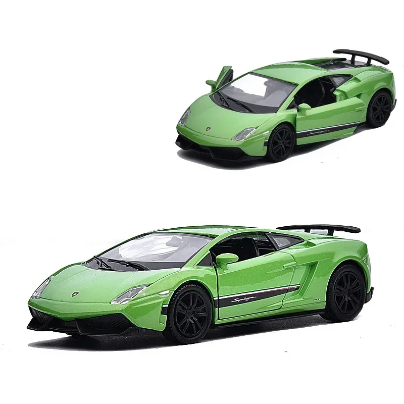 1:36 Lamborghini LP570-4 Model samochodu sportowego Diecast Scale Alloy Metal Pull Back Zabawki prezentowe dla dzieci F34