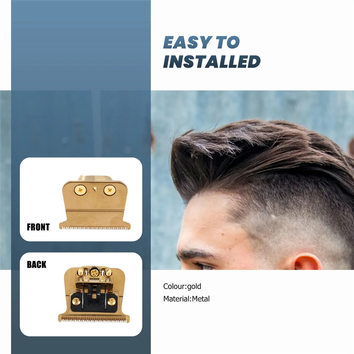 Lame di ricambio per trimmer BaBylissPRO FX787 e FX726, lame di ricambio FX707 dorate