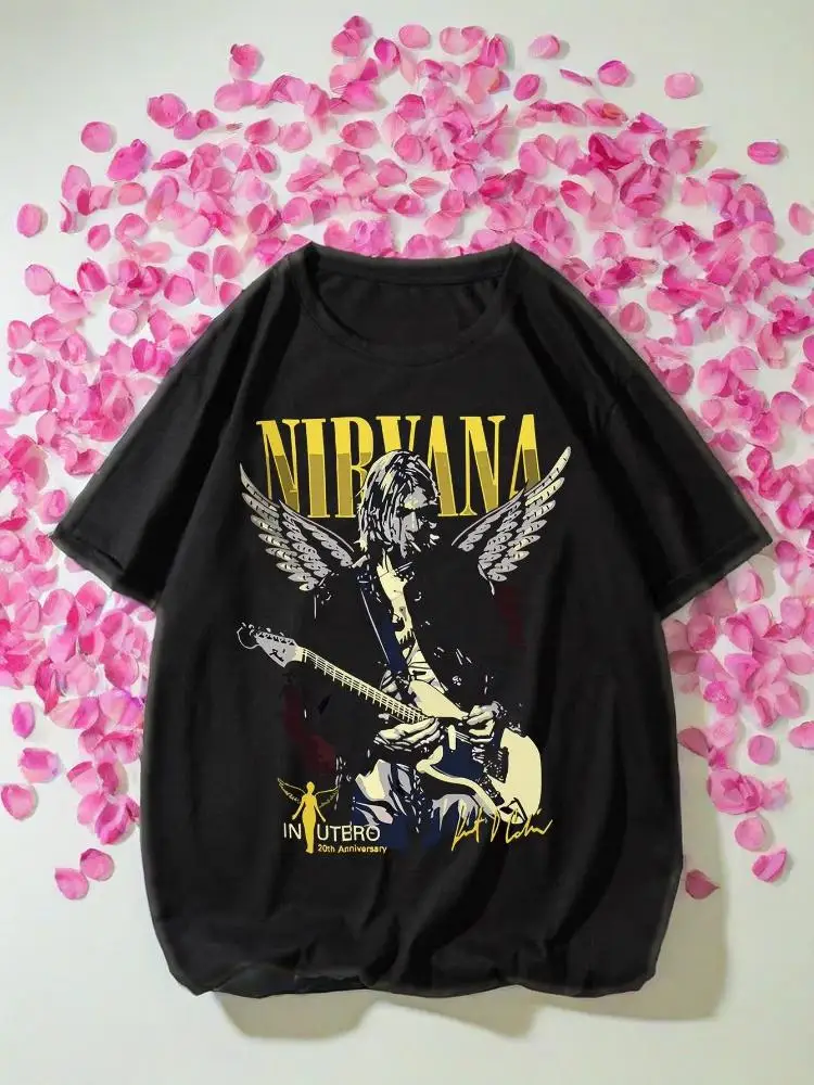 

Metal Band T-Shirt Old Scholl Rock Unissex Cotton T-shirt Suitable for Plus Size Women