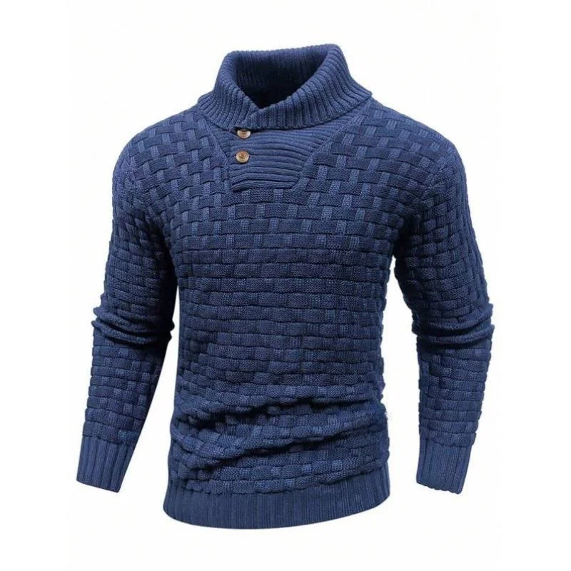 

Men's Slim Fit Casual Knitwear Q 45208 TEMU Cross-Border Autumn Sle Patchwork Details Seven-Quarter Sve Autumn Wear