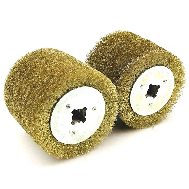 New Wire Brush Wheel Wood Open Paint Polishing Deburring Wheel For Electric Striping Machine