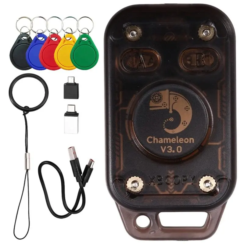 

B50B-Chameleon V3.0 RFID Smart Chip Reader+5XUID Keychain Smart Card Emulator ID IC 125K 13.56M Tag Copyer Reader Writer
