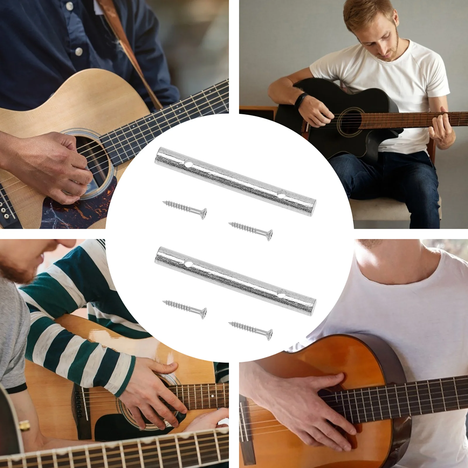 

2Sets Guitar String Tension Bar Reliable Performance Professional Music Instrument Accessory Fixed String Device for Electric