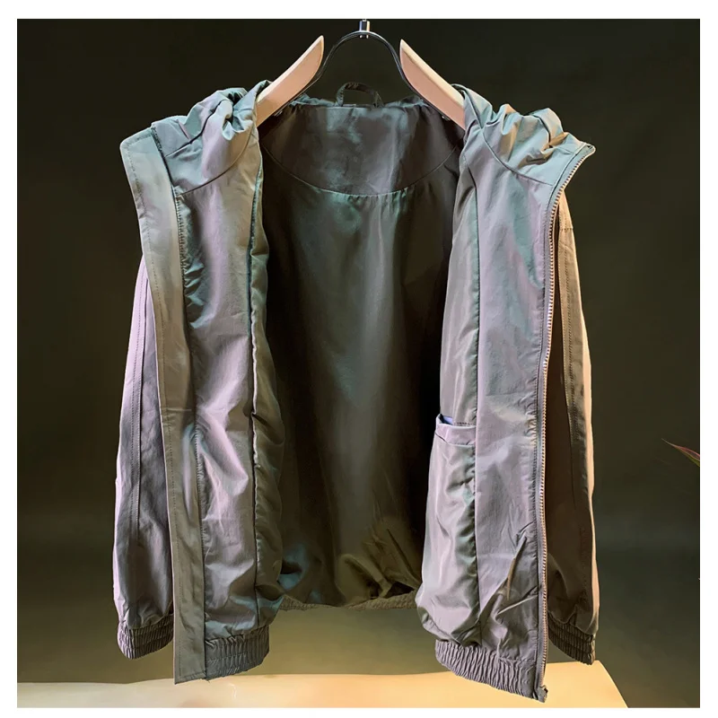 

High end men's 2025 winter new loose oversized windproof hooded outdoor casual workwear jacket