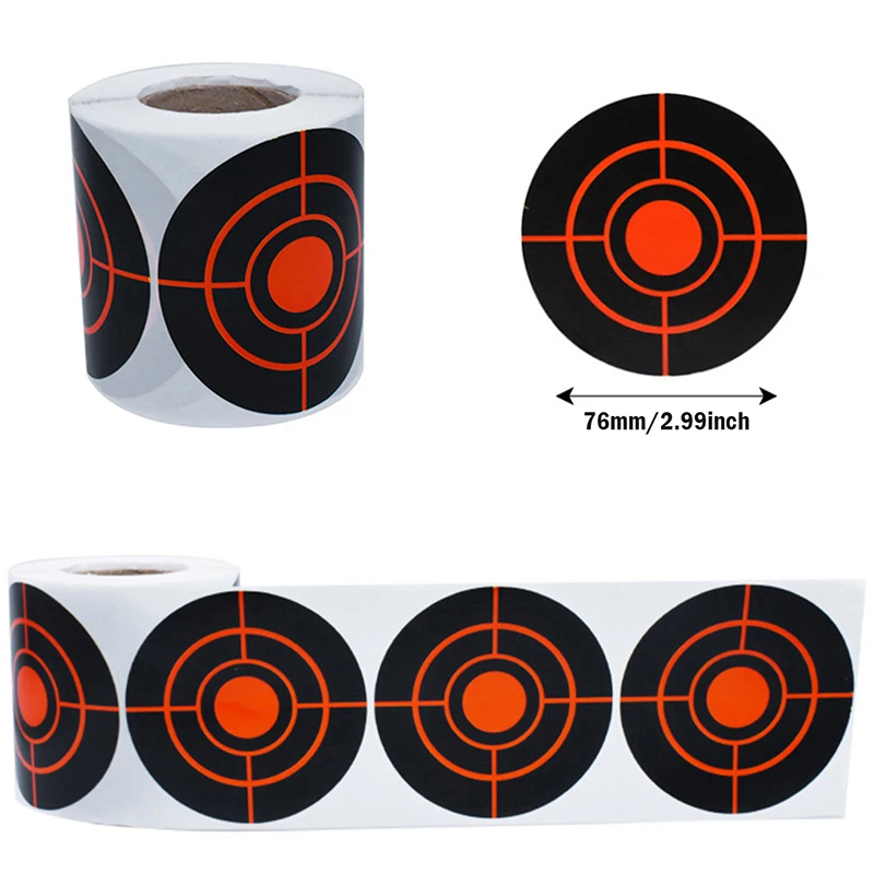 100/200pcs/Roll Target Adhesive Targets Splatter Reactive Stickers For Archery Bow Hunting Training