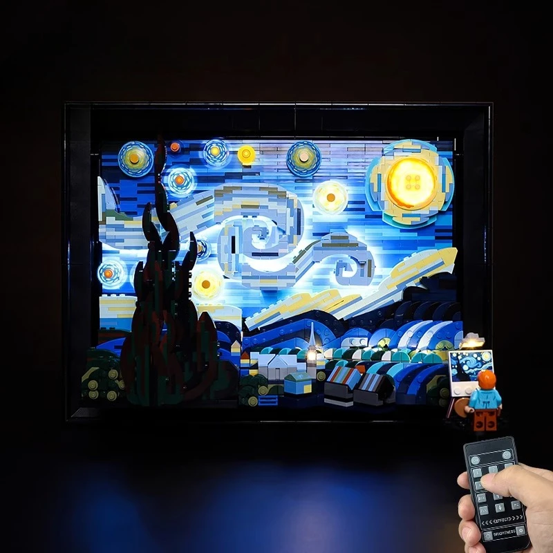 

Набор светодиодных фонарей подходит для LEGO Vincent Van Gogh Звездная ночь 21333, строительные блоки, игрушки-лампа «сделай сам» (модельные кирпичи в комплект не входят)