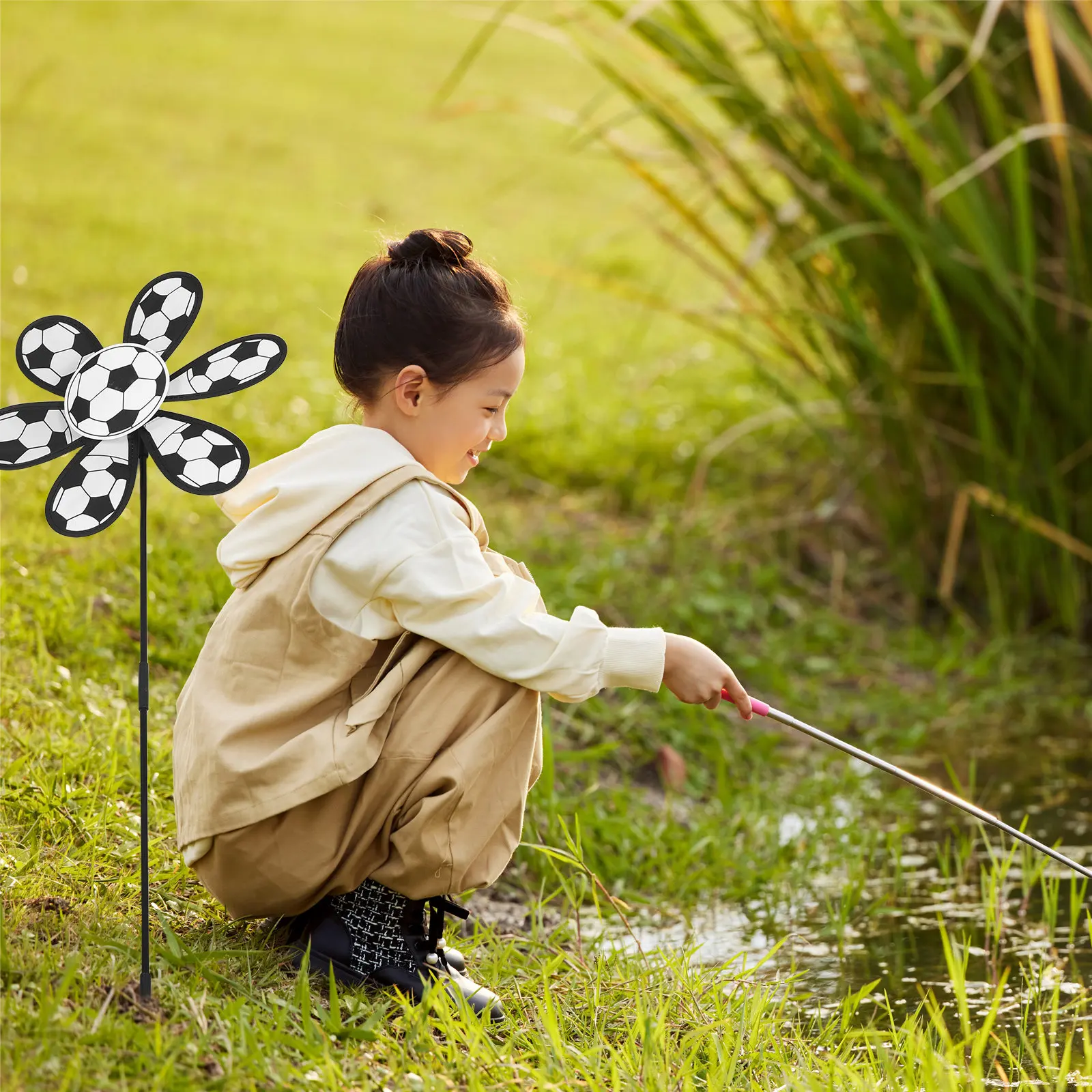 2Pcs Soccer Windmill Pinwheels - Kids Outdoor Yard recension och pris