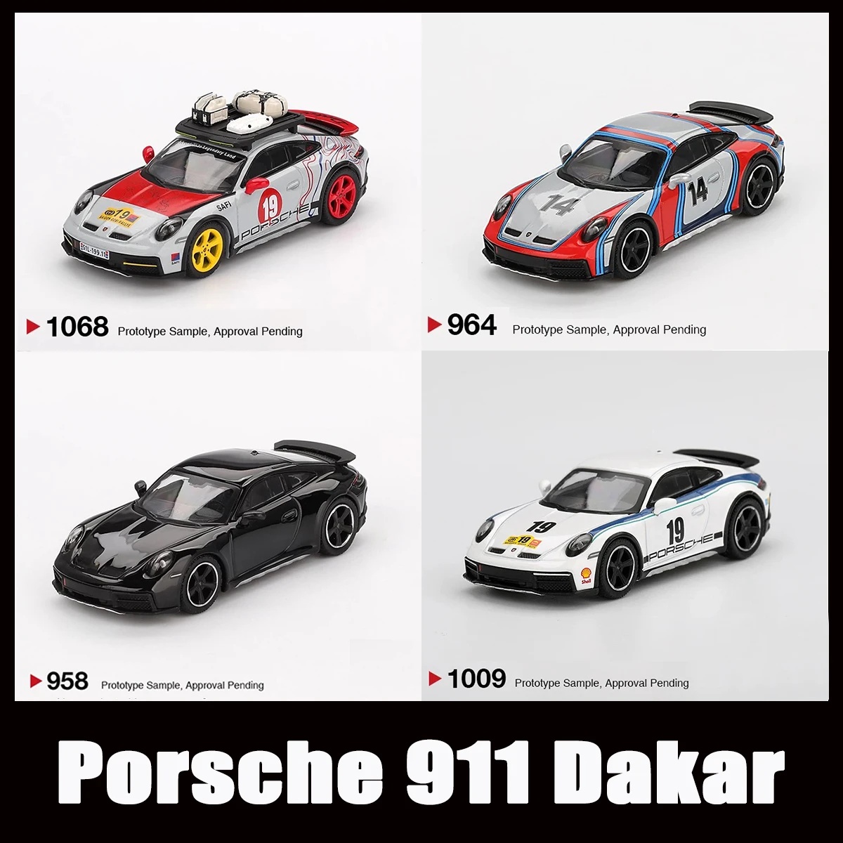

Миниатюрная модель Porsche 1:64 911 Dakar Ice Grey Metallic Rally 1974, коллекционная игрушка, мгновенная доставка, 1009 958 1064 964
