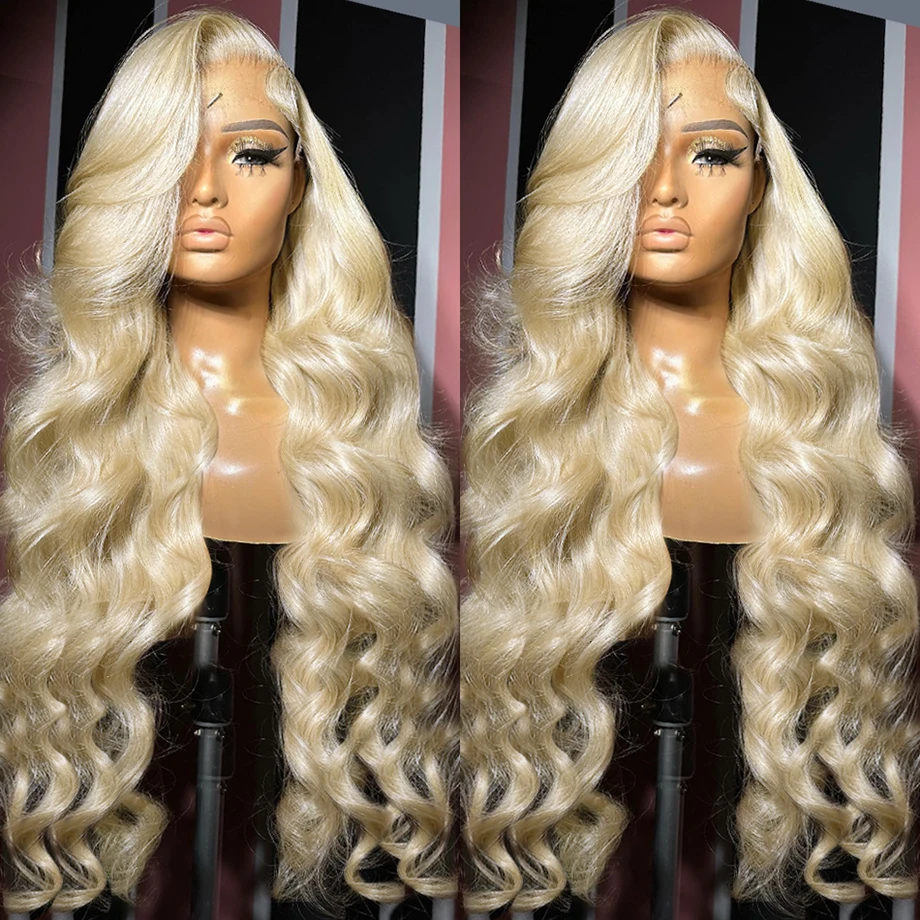 30 Inch Body Wave Blonde 613 Lace Front Wigs Brazilian 13x4 Hd Lace Frontal Wig Transparent Pre Plucked Human Hair For Women