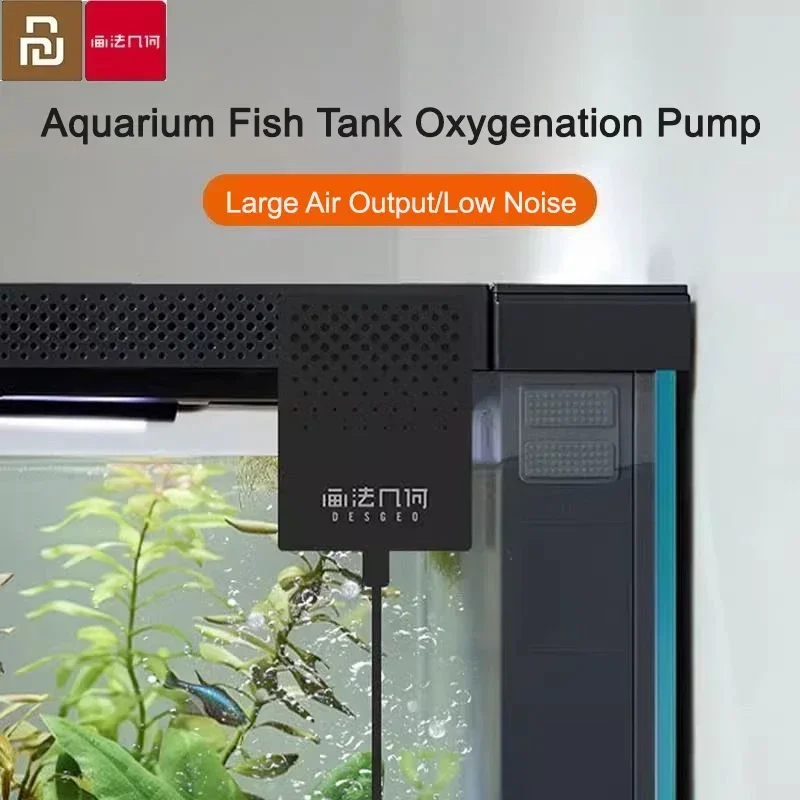 Youpin DESGEO Aquarium Fish Tank Oxygenation Pump for Mijia Smart Fish Tank 220V-240V ABS+PC Fish Farming Oxygen Machine