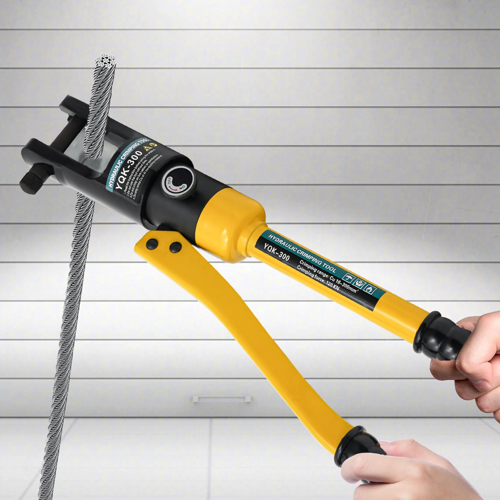 Strumento di crimpatura idraulico, dispositivo di crimpatura per ringhiere in filo d'acciaio Yqk300, strumento di crimpatura manuale idraulico