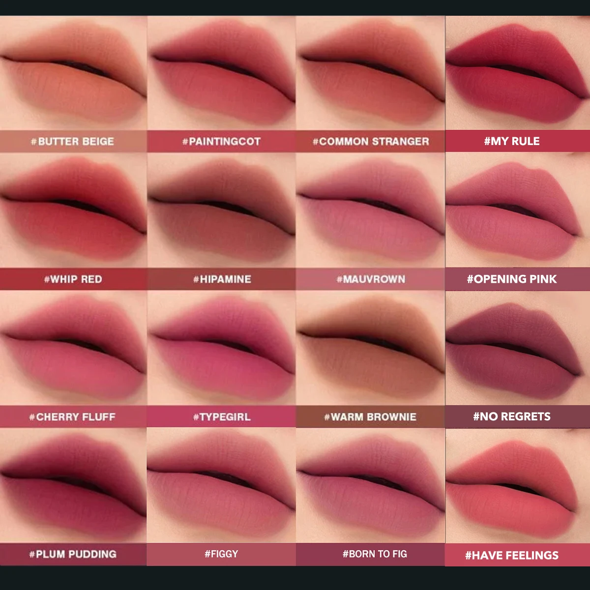 3CE HAZY LIP CLAY,Velvet Clay Texture,Long-Lasting,Highly Pigmented,Lip-Blurring Effect,Korean Cosmetic,Korean Makeup