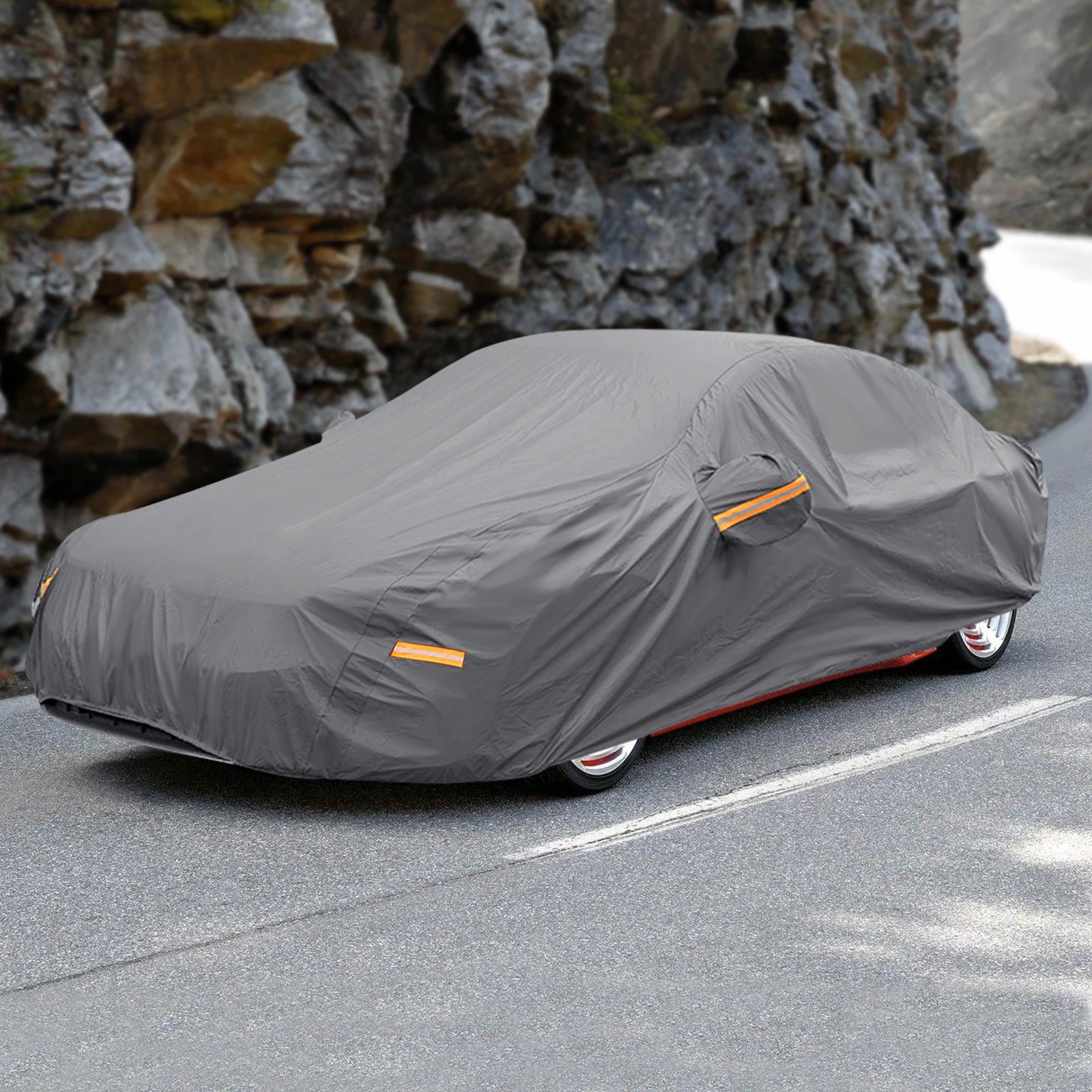 Grey All-Weather Waterproof Car Cover Car Cover with Reflective Strips Fit for 1996-2002 BMW Z3