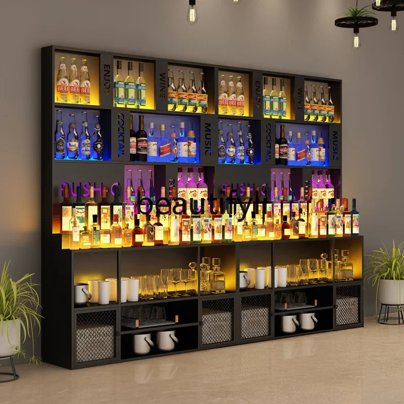 

X Wine Rack Floor-standing Storage Rack Bar Sideboard Cabinet Wall-mounted Commercial Display Cabinet