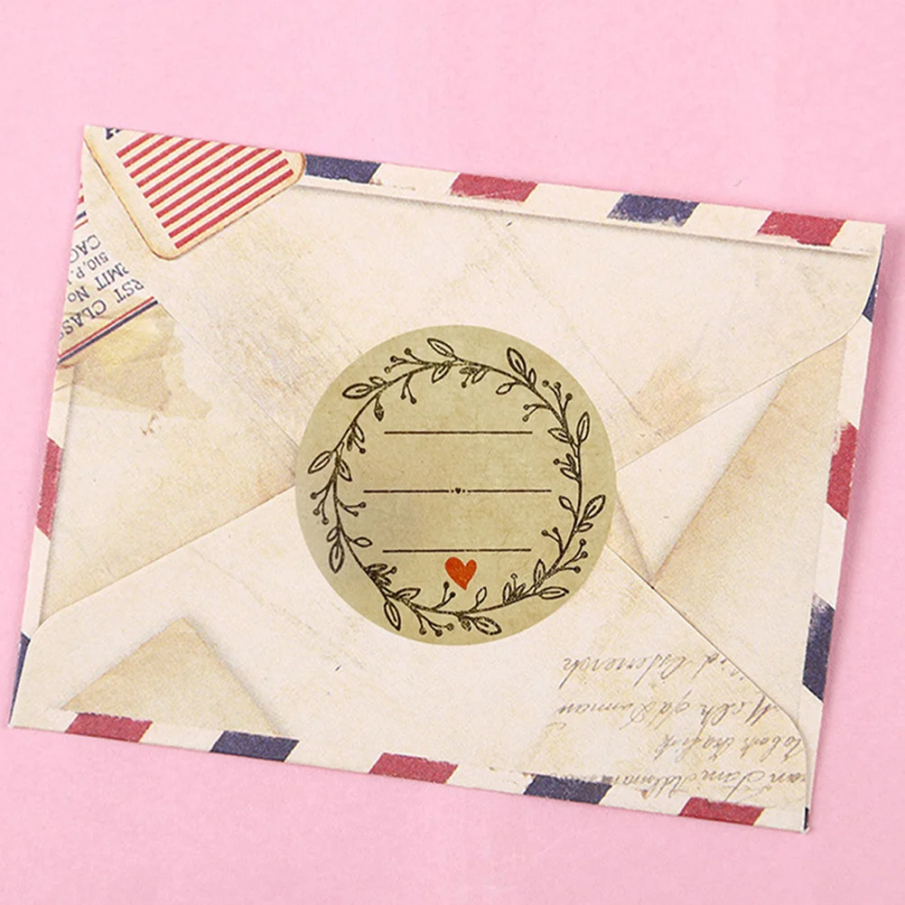 

Gift Baking Sealing Labels 2 Rolls Multi-Use Sticker Delicate Pattern Round Adhesive Packaging Supplies Label Sticker