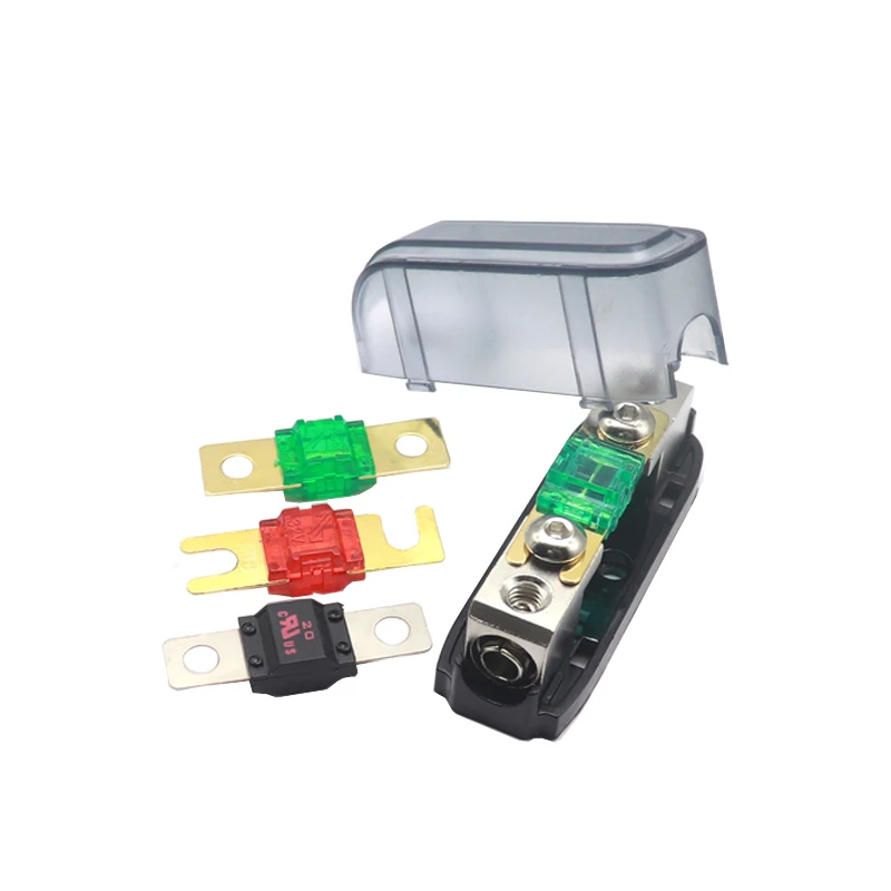 【1Set】 Car Audio Auto Mini ANL AFS  Fuse Holder Block with Fuse 20A 30A 40A 50A 60A 80A 100A 150A 200 MINI ANL 32V Good Quality