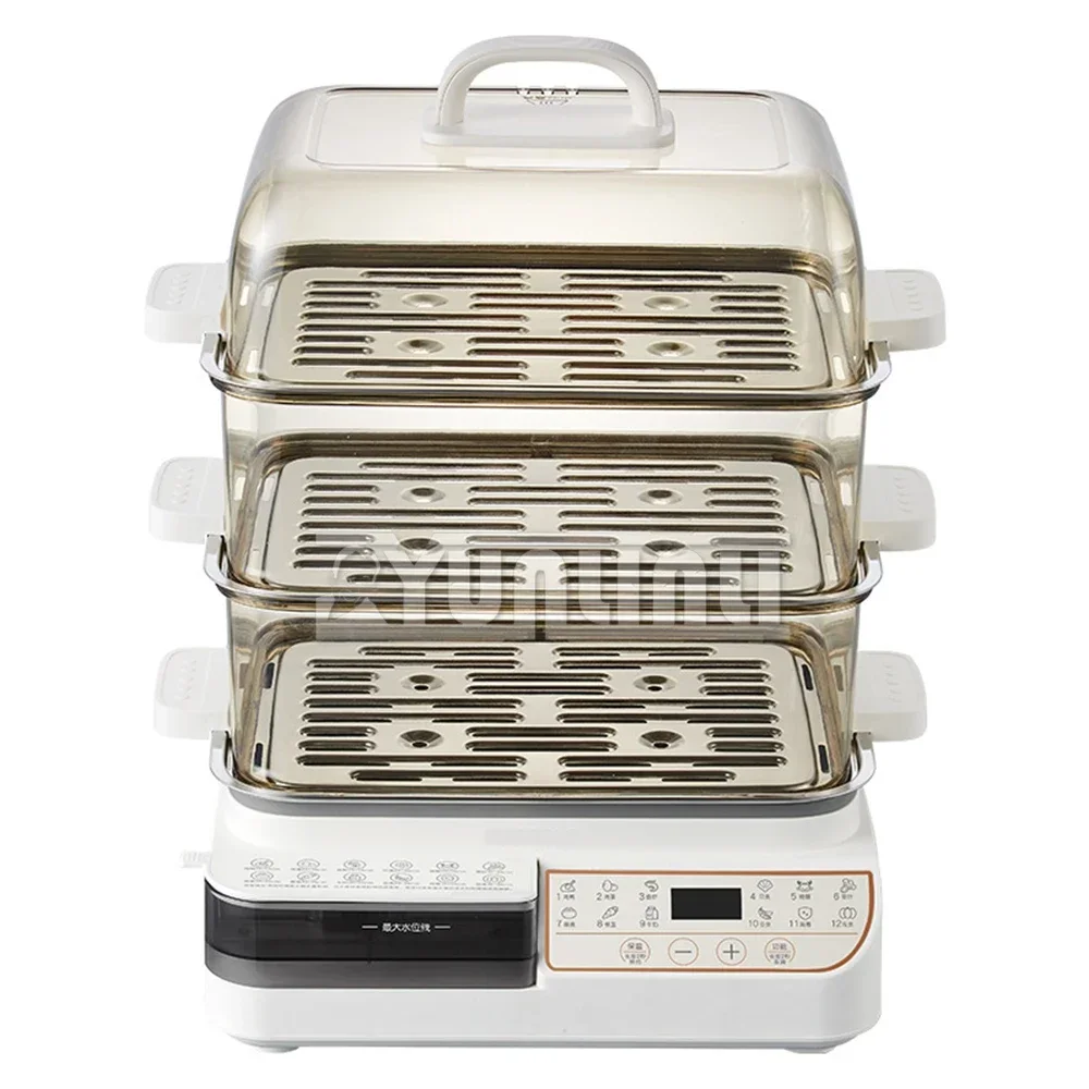 

#v Electric Bun Steamer Machine Three-layer Food Steamer Household Large Capacity Olla Vaporera Panelas Eletricas